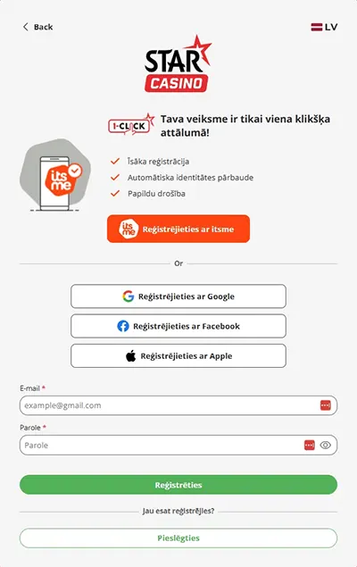 star casino login